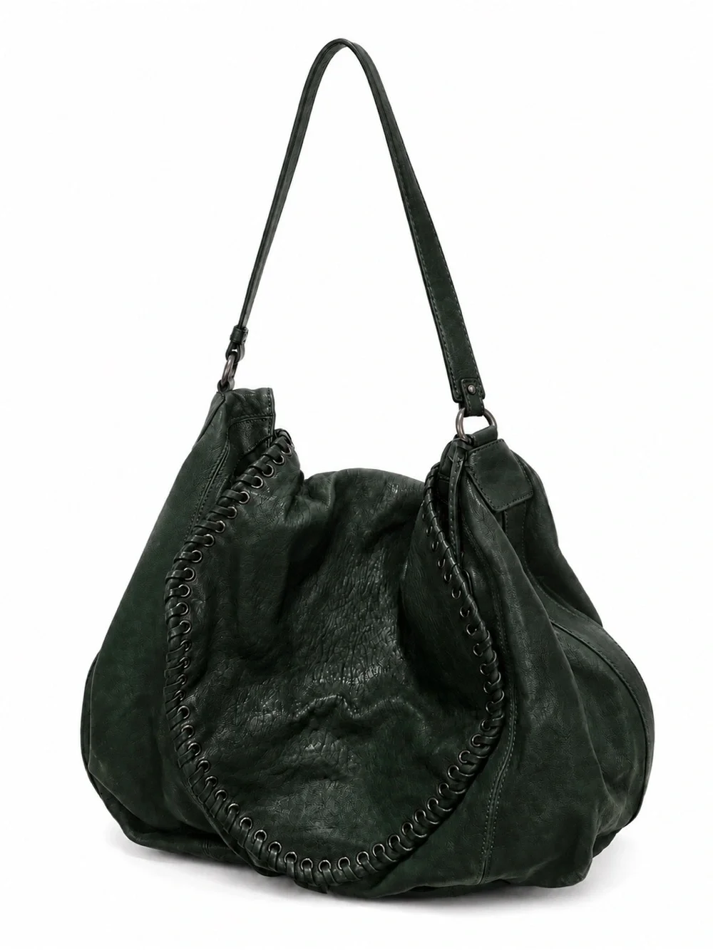 Botkier Dark Green Leather Shoulder Hobo Bag